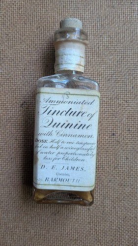 Vintage glass advert bottle - ,
