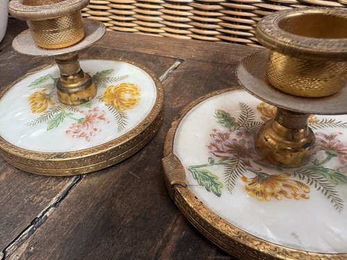 Pair vintage candlesticks - pair,