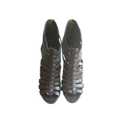 Ash black leather high wegde - ash,