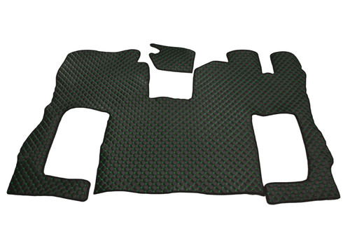 Black green eco leather - w/,