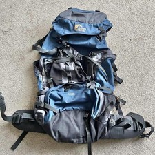Lowe Alpine Sierra 65 + 15 Litre Large Blue Rucksack Backpack Travelling Camping