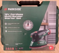 Parkside 12V Cordless Detail Multi Sander Starter Set With 2Ah Battery & Charger