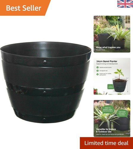 Durable 34cm black patio - black,
