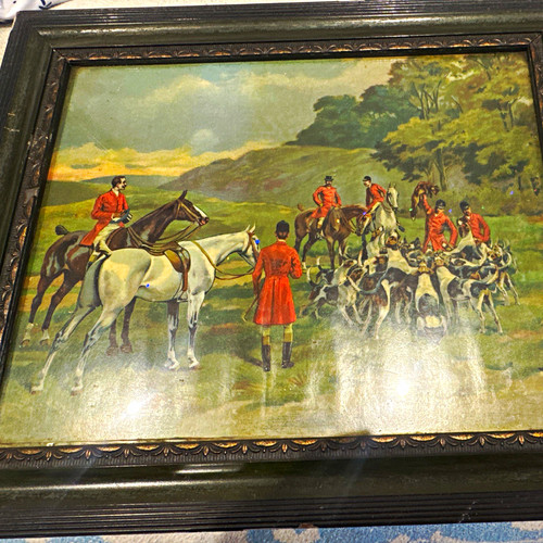 Canihac signed framed fox - de,