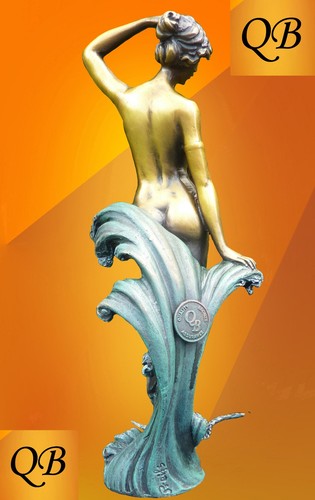 Art deco preiss wave - wave, bronze