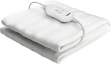 Single Electric Blanket Thermal 100% Polyester 3 Heat Settings 40W Washable NEW