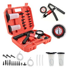 21Pcs/Set Handheld Vacuum and Pressure Pump Tester Tool Brake Bleeder Kit & Case
