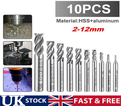 10x slot flute end mill - end,