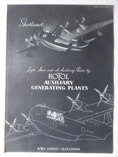 5/1945 PUB ROTOL AUXILIARY POWER SHORT SHETLAND FLYING BOAT ORIGINAL AD