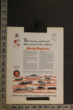 1930 TOY AD LIBERTY PLAYBOAT PLAYTHING NIAGARA FALLS NAVY SEAPLANE MILITARYTB71