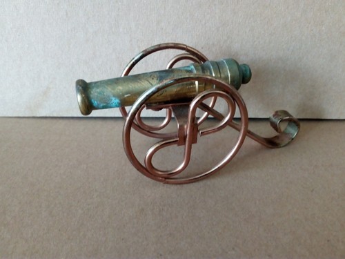 Vintage old gun cannon brass - vintage,
