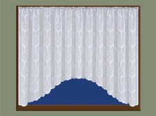 Sarah Teardrop  Jardiniere net curtain in 14  sizes White Ready to Hang