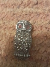 Vintage owl brooch - 70s 80s