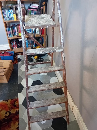 Old wooden step - old, bit