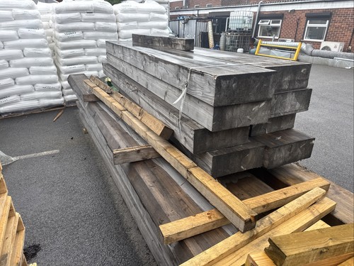 Wooden sleepers railway - wooden,