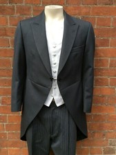 Mens Grey Herringbone Tailcoat