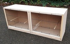 Double Canary Breeding Cage  38" x 15 x 12  With BLACK FRONTS