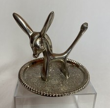 Vintage SEBA Silver Plated Donkey Ring Holder Trinket Dish ca 7.5 cm across