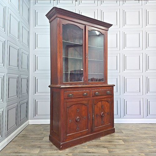 Antique library bookcase - antique,