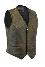 MEN DISTRESSED LEATHER BIKER