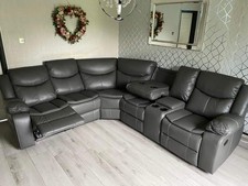 Highgate | Grey Leather Corner