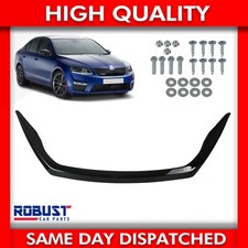 FRONT BUMPER SPOILER LIP ABS GLOSS BLACK FOR SKODA OCTAVIA VRS MK3 2013-2019