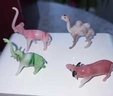  Glass Lamp Work Figurines x4