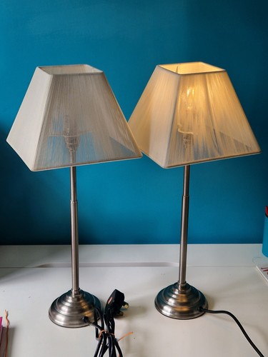 Pair bedside table lamps - of,
