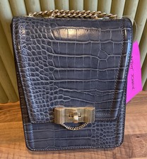 Betsey Johnson Grey Chain Gang Crossbody Bag. Brand New w/ tags