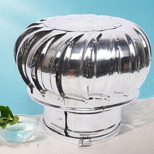 Chimney Spinner Cowl Stainless Steel Spinning Wind Rotating Cap 160mm Diameter