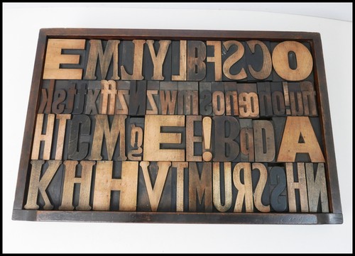 Vintage wooden letterpress - wooden,
