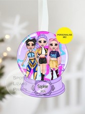 Personalised Kpop Demon Hunters Christmas Bauble Kpop Demon Hanging Snow globe