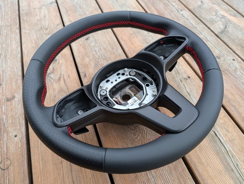 New leather steering wheel - leather,