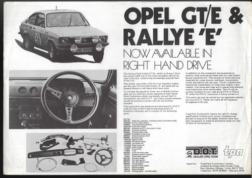 Opel kadett rallye gt - opel,