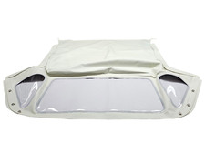 Fits: New Triumph TR6 1969-76 Soft Top WHITE With zippered plastic window
