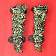Dragon Pair Shape Vintage Antique Finish Handmade Brass Drawer Door Pull Handles