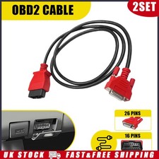 2x OBDII OBD2 Cable Compatible