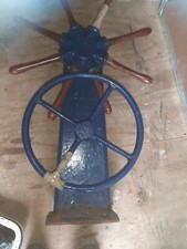 Very Rare Collectable Kelvin Glasgow marine engine boat wheel and gear pedestal