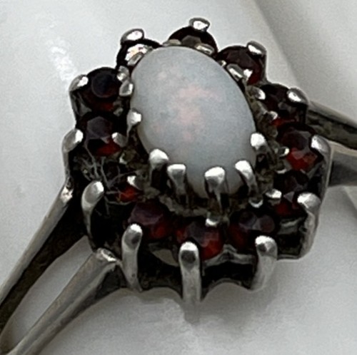 Vintage sterling silver garnet - sterling,