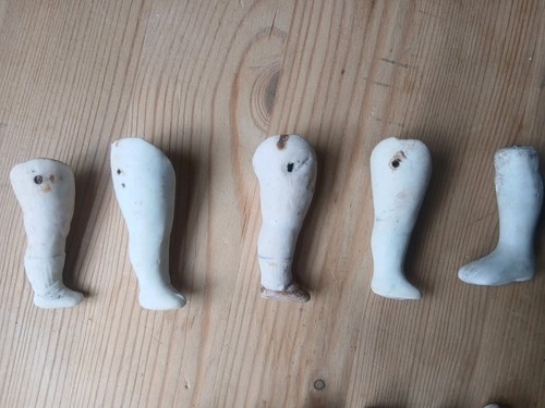 Porcelain doll legs - porcelain,