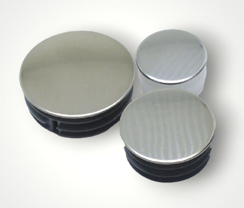 Round end caps chrome plated - ,