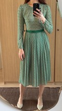 LK Bennet green and cream midi dress, UK size 6, never worn