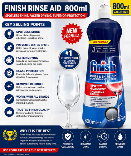 Finish dishwasher rinse aid - dishwasher,