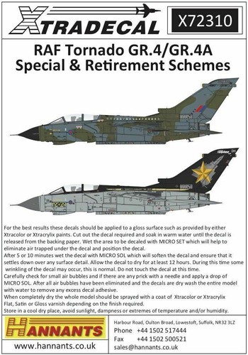 Xtradecal x72310 raf panavia - raf,
