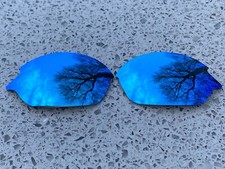 ETCHED POLARIZED ICE BLUE CUSTOM MIRRORED REPLACEMENT OAKLEY ROMEO 2.0 LENSES