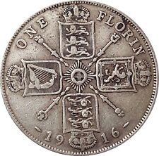 1911 TO 1919 GEORGE V SILVER FLORIN CHOICE OF YEAR / DATE