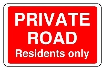 Private road residents only - private,