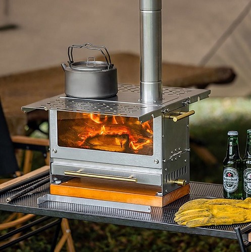 Stainless steel portable log - stainless,