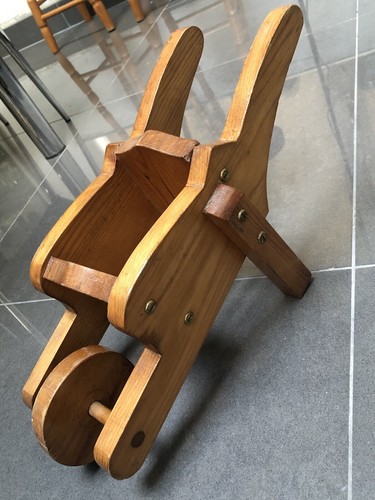 Vintage wooden wheelbarrow - vintage,
