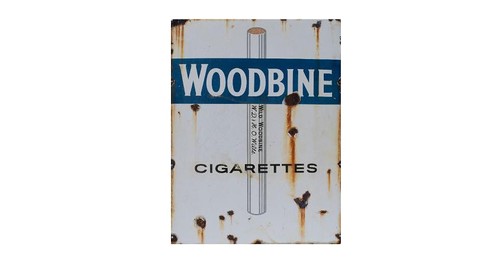 Woodbine cigarettes sign - woodbine,